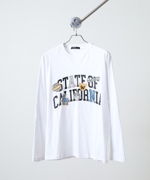 FUNALIVE(ファンアライブ)の「プリント ロングTシャツ Printed long sleeve T-shirt unisex(Tシャツ/カットソー・メンズ・サックスブルー/ネイビー/ブラック系2/ブラック系5/ブラック系4/ブラック系3/チャコール/キナリ/ホワイト系1/ホワイト系2/ホワイト系3/ブラック系1/オフホワイト/ヘザーグレー/オートミール/杢グレー/ブラック/ベージュ/ラベンダー/チャコールグレー・L/XL/M)」の6枚目の写真
