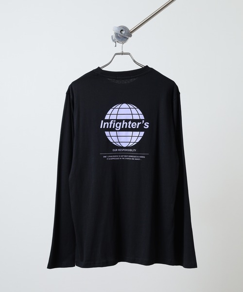FUNALIVE(ファンアライブ)の「プリント ロングTシャツ Printed long sleeve T-shirt unisex(Tシャツ/カットソー・メンズ・サックスブルー/ネイビー/ブラック系2/ブラック系5/ブラック系4/ブラック系3/チャコール/キナリ/ホワイト系1/ホワイト系2/ホワイト系3/ブラック系1/オフホワイト/ヘザーグレー/オートミール/杢グレー/ブラック/ベージュ/ラベンダー/チャコールグレー・L/XL/M)」の8枚目の写真