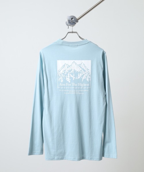 FUNALIVE(ファンアライブ)の「プリント ロングTシャツ Printed long sleeve T-shirt unisex(Tシャツ/カットソー・メンズ・サックスブルー/ネイビー/ブラック系2/ブラック系5/ブラック系4/ブラック系3/チャコール/キナリ/ホワイト系1/ホワイト系2/ホワイト系3/ブラック系1/オフホワイト/ヘザーグレー/オートミール/杢グレー/ブラック/ベージュ/ラベンダー/チャコールグレー・L/XL/M)」の19枚目の写真