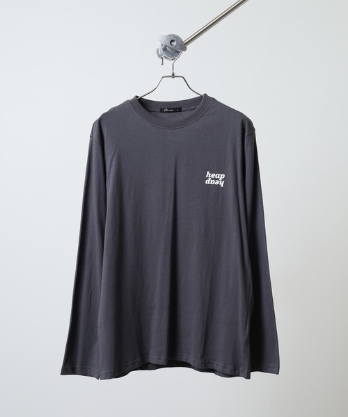 FUNALIVE(ファンアライブ)の「プリント ロングTシャツ Printed long sleeve T-shirt unisex(Tシャツ/カットソー・メンズ・サックスブルー/ネイビー/ブラック系2/ブラック系5/ブラック系4/ブラック系3/チャコール/キナリ/ホワイト系1/ホワイト系2/ホワイト系3/ブラック系1/オフホワイト/ヘザーグレー/オートミール/杢グレー/ブラック/ベージュ/ラベンダー/チャコールグレー・L/XL/M)」の21枚目の写真