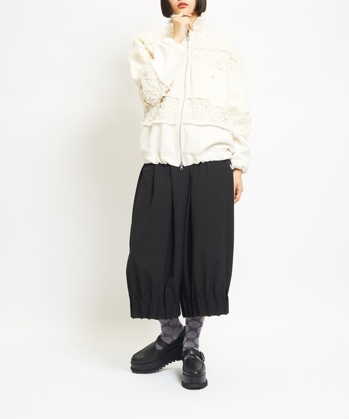 gomme（ゴム）の「ヴィエナツイード　マルチジャケット（ブルゾン・レディース・ブラック/アイボリー・MEDIUM）」の10枚目の写真