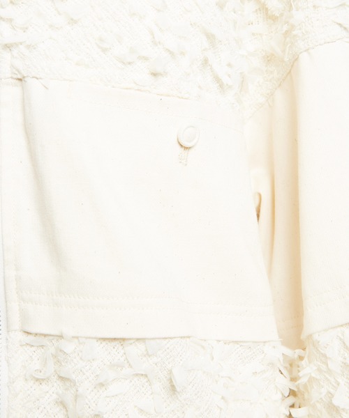 gomme（ゴム）の「ヴィエナツイード　マルチジャケット（ブルゾン・レディース・ブラック/アイボリー・MEDIUM）」の18枚目の写真