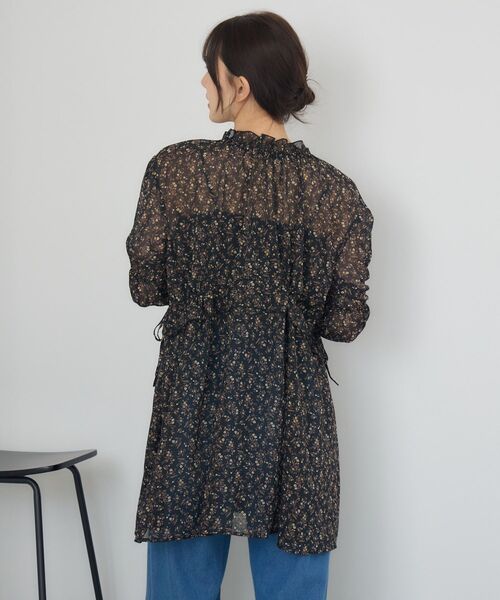 RETRO GIRL（レトロガール）の「花柄シフォンチュニックOP（チュニック・レディース・ブラック/キャメル・FREE）」の17枚目の写真
