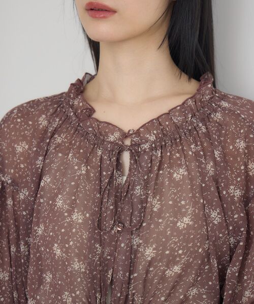 RETRO GIRL（レトロガール）の「花柄シフォンチュニックOP（チュニック・レディース・ブラック/キャメル・FREE）」の19枚目の写真