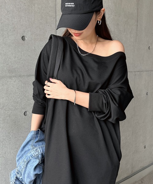 セール】オフショルダースウェットワンピース（ワンピース）｜andme