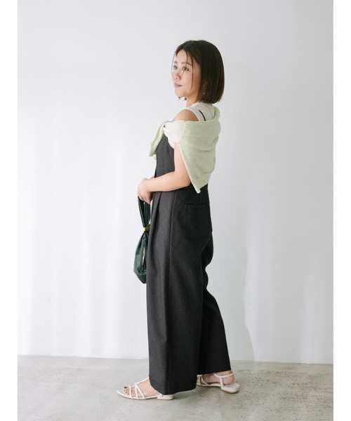 COHINA(コヒナ)の「デニムライクキャミサロペット 【低身長・小柄女性】(つなぎ/オールインワン・レディース・ホワイト/ブラック・SHORT/REGULAR)」の11枚目の写真