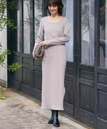 RIVE DROITE | 【全骨格細見え】NEW2WAYロングリブワンピース(ワンピース)