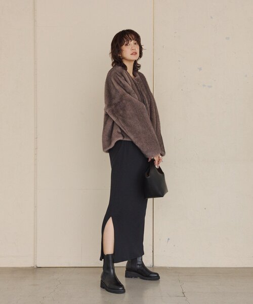 全骨格細見え】NEW2WAYロングリブワンピース（ワンピース