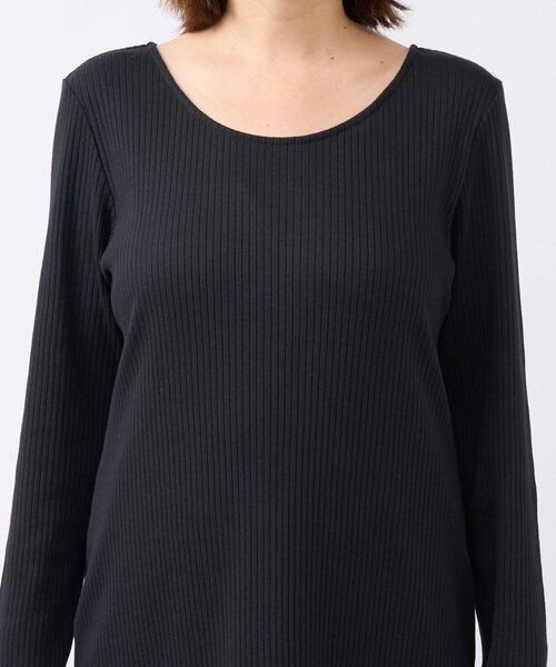 全骨格細見え】NEW2WAYロングリブワンピース（ワンピース