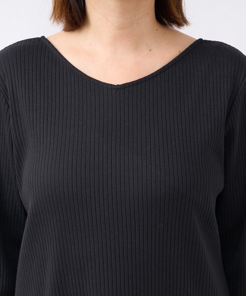 RIVE DROITE（リヴドロワ）の「【全骨格細見え】NEW2WAYロングリブワンピース（ワンピース・レディース・ブラック/ブラウン/グレイッシュベージュ・40/FREE/36）」の19枚目の写真