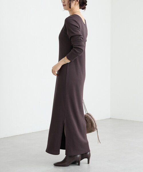 セール】【全骨格細見え】NEW2WAYロングリブワンピース（ワンピース