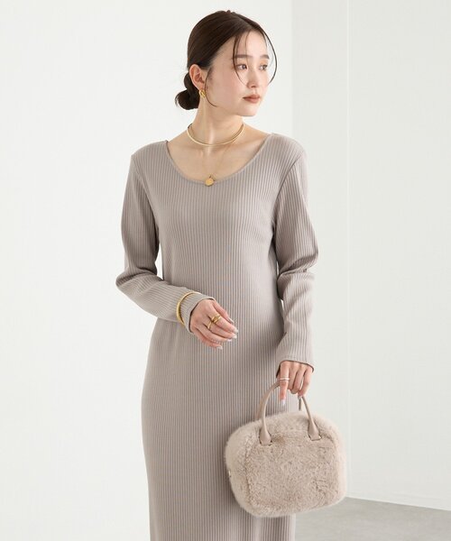 全骨格細見え】NEW2WAYロングリブワンピース（ワンピース）｜RIVE