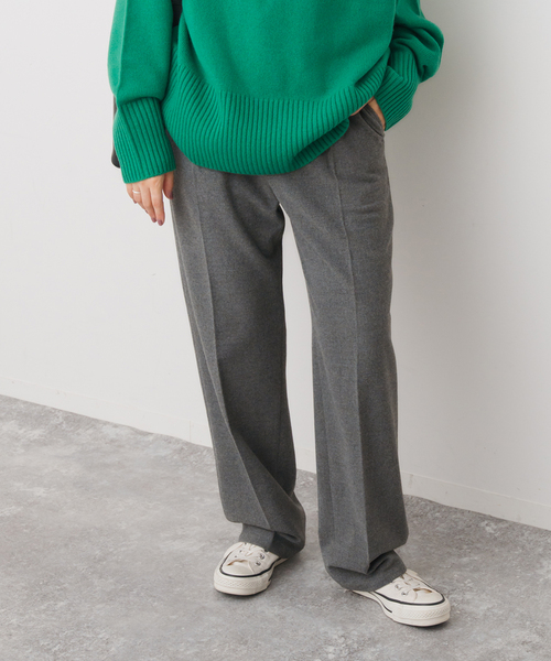 Spick & Span（スピックアンドスパン）の「《手洗い可》起毛タックテーパードパンツ（スラックス・レディース・その他9/ブラック/グレー/ホワイト系その他・40/34/36/38）」の9枚目の写真