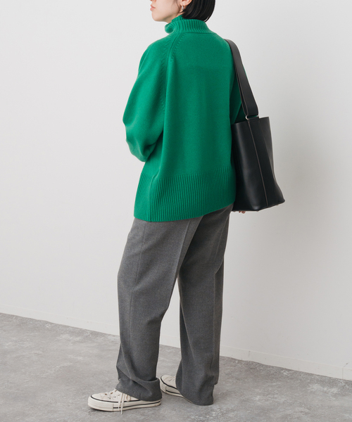 Spick & Span（スピックアンドスパン）の「《手洗い可》起毛タックテーパードパンツ（スラックス・レディース・その他9/ブラック/グレー/ホワイト系その他・40/34/36/38）」の12枚目の写真