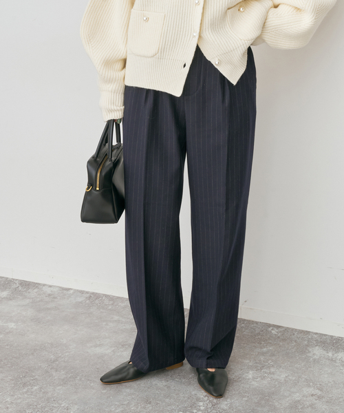 Spick & Span（スピックアンドスパン）の「《手洗い可》起毛タックテーパードパンツ（スラックス・レディース・その他9/ブラック/グレー/ホワイト系その他・40/34/36/38）」の18枚目の写真