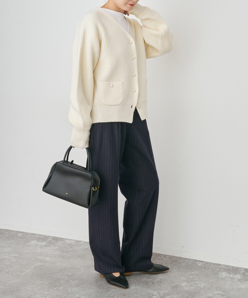 Spick & Span（スピックアンドスパン）の「《手洗い可》起毛タックテーパードパンツ（スラックス・レディース・その他9/ブラック/グレー/ホワイト系その他・40/34/36/38）」の22枚目の写真