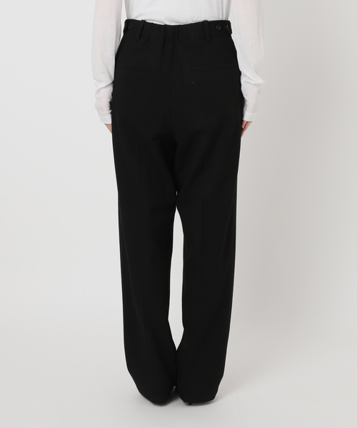 セール】《手洗い可》起毛タックテーパードパンツ（スラックス