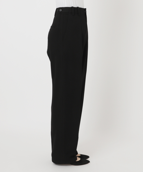 セール】《手洗い可》起毛タックテーパードパンツ（スラックス