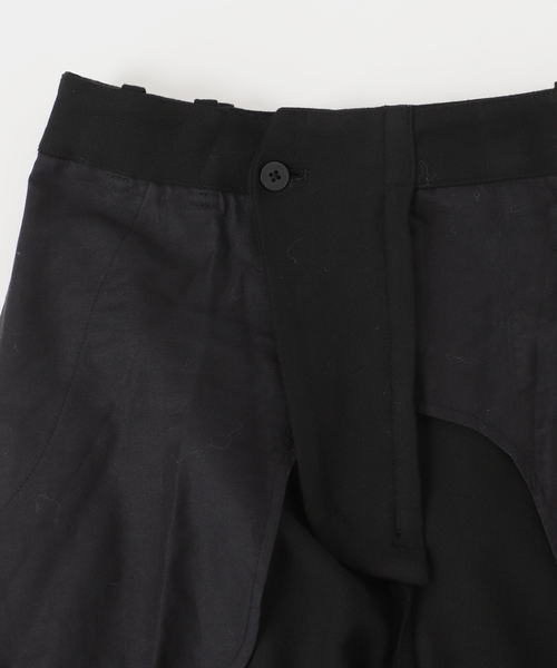 セール】《手洗い可》起毛タックテーパードパンツ（スラックス