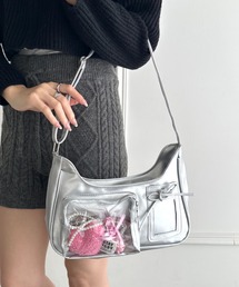 wears（ウェアーズ）の「クリアポケット付き PU推し活痛バッグ（ハンドバッグ）」