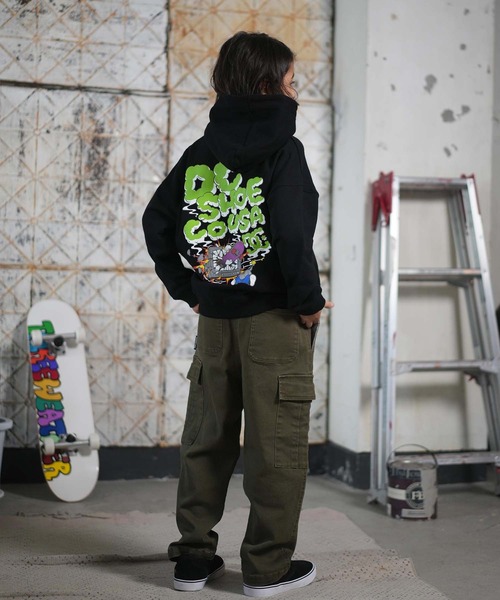 DC(ディーシー)の「DC/ディーシー 25 KD CLASH DECK PH キッズ プルオーバー パーカー YPO254512(パーカー・キッズ・ブラック/ライトグレー・140cm/160cm/150cm/130cm/120cm)」の7枚目の写真