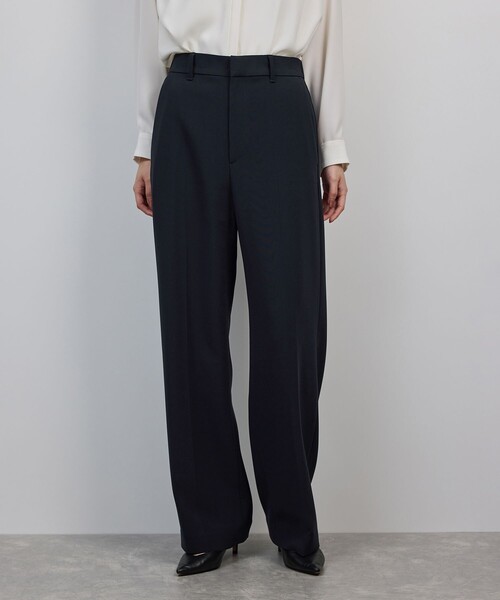 ROPE'(ロペ)の「トリアセダブルクロス ストレートワイドパンツ/イージーケア・セットアップ対応・25AW(その他パンツ・レディース・ネイビー・38/36/40)」の5枚目の写真