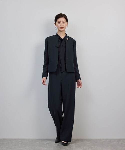 ROPE'(ロペ)の「トリアセダブルクロス ストレートワイドパンツ/イージーケア・セットアップ対応・25AW(その他パンツ・レディース・ネイビー・38/36/40)」の15枚目の写真