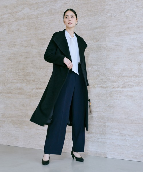 ROPE'(ロペ)の「トリアセダブルクロス ストレートワイドパンツ/イージーケア・セットアップ対応・25AW(その他パンツ・レディース・ネイビー・38/36/40)」の20枚目の写真