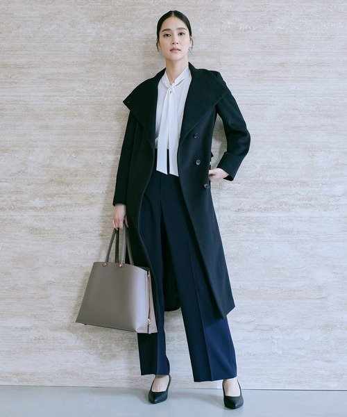 ROPE'(ロペ)の「トリアセダブルクロス ストレートワイドパンツ/イージーケア・セットアップ対応・25AW(その他パンツ・レディース・ネイビー・38/36/40)」の21枚目の写真