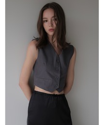 raw hem single vest
