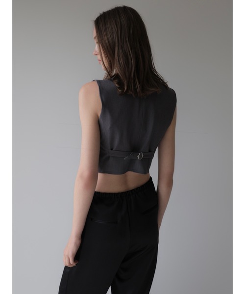 celon(セロン)の「raw hem single vest(ベスト・レディース・グレー・FREE)」の3枚目の写真
