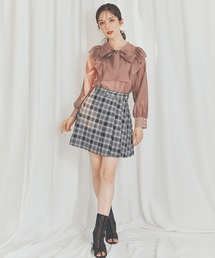 SWINGLE | チェックアシメプリーツミニスカート(スカート)