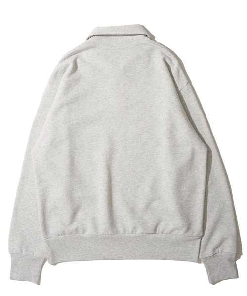 Healthknit(ヘルスニット)の「【Healthknit】Classic Sweat Half Zip L/S / 襟付きハーフジップスウェット(スウェット・メンズ・グレー/チャコールグレー/サンドベージュ/ネイビー/マルーン・MEDIUM/LARGE/X-LARGE)」の9枚目の写真