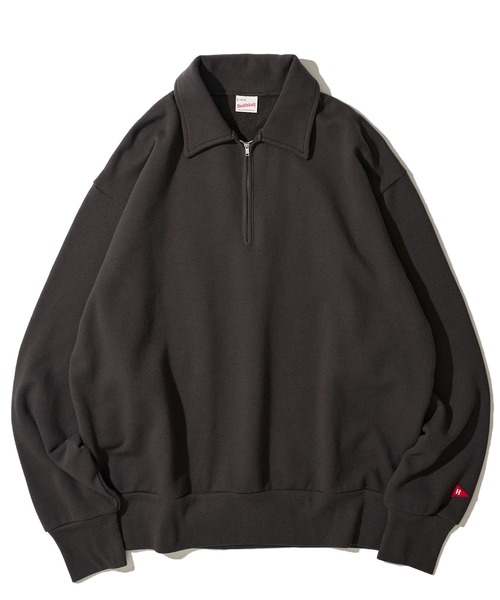 希少 XL 50s 極美品 SPORTWEAR 襟付き スウェット ビンテージ セール】【Healthknit】Classic Sweat Half Zip L/S / 襟付きハーフ