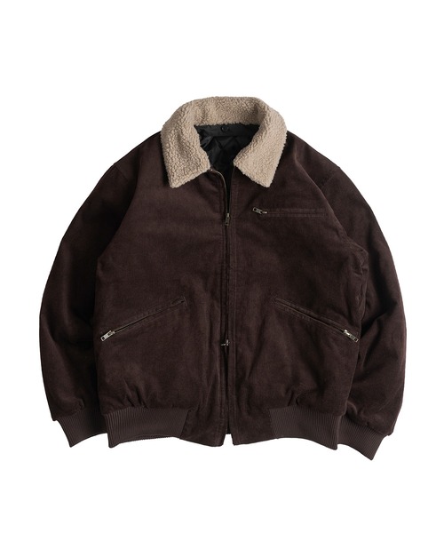 DRAW CODE DOUBLE ZIP 2WAY CORDUROY BLOUSON / ドローコードダブル
