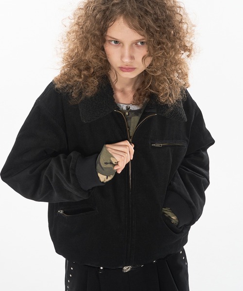 セール】DRAW CODE DOUBLE ZIP 2WAY CORDUROY BLOUSON / ドローコード
