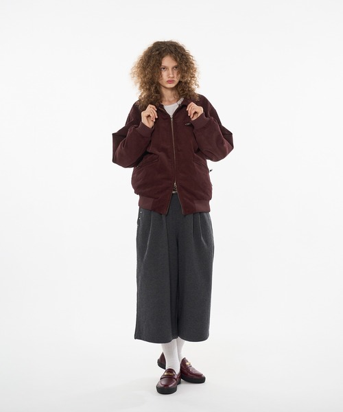 DRAW CODE DOUBLE ZIP 2WAY CORDUROY BLOUSON / ドローコードダブル