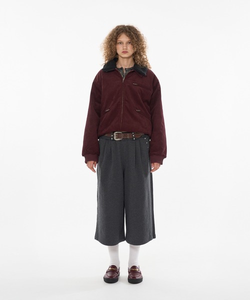 WISH FOR EVER ドローコードダブルジップ２WAYコーデュロイブルゾン DRAW CODE DOUBLE ZIP 2WAY CORDUROY BLOUSON / ドローコードダブル