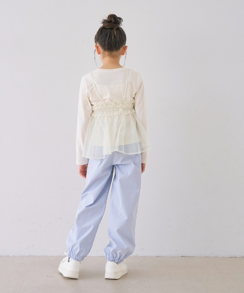 coca(coca)(コカ)の「キッズ ドットチュールビスチェ(キャミソール・キッズ・ブラック/アイボリー・130/120/150/140)」の5枚目の写真
