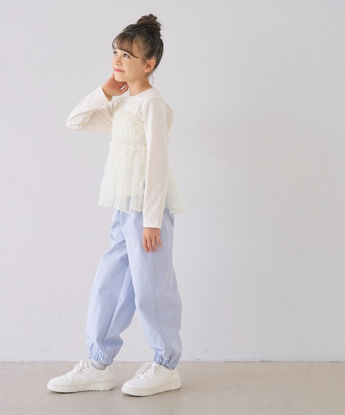 coca(coca)(コカ)の「キッズ ドットチュールビスチェ(キャミソール・キッズ・ブラック/アイボリー・130/120/150/140)」の7枚目の写真