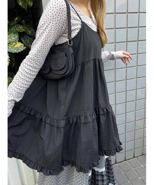 WC（ダブル シー）の「《秋冬新作★》ミニティアードフリルワンピース（ワンピース・レディース・ドット/レッド/ホワイト/ブラック・FREE）」の21枚目の写真