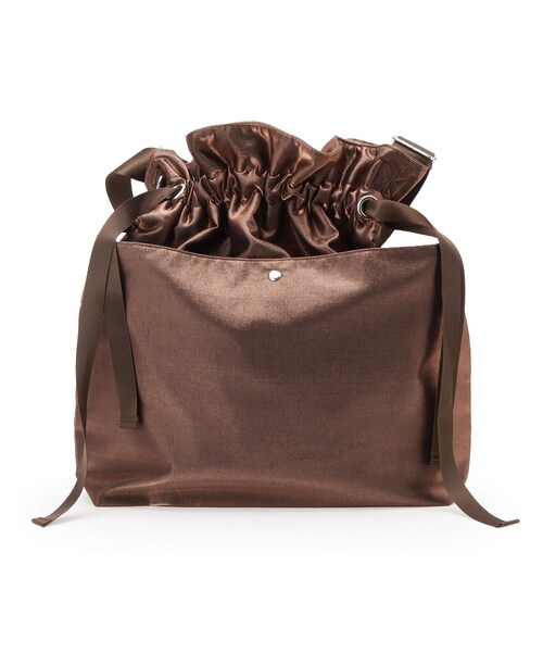 SHOO・LA・RUE(シューラルー)の「シャイニー生地巾着ショルダーバッグ(ショルダーバッグ・レディース・グレー/シルバー/ブラック/ブロンズ・00)」の14枚目の写真