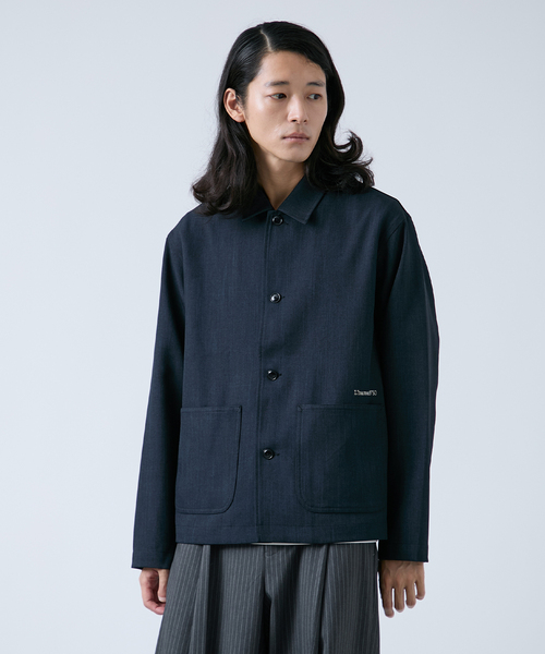 seya. ウール シャツ カバーオール ネイビー seya. ウール シャツ カバーオール ネイビー