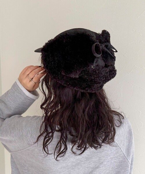 fredy emue(フレディエミュ)の「【CONTROL FREAK/コントロールフリーク】ボアイヤーカバーナイロンキャップ(キャップ・レディース・ベージュ/ブラック・FREE)」の11枚目の写真