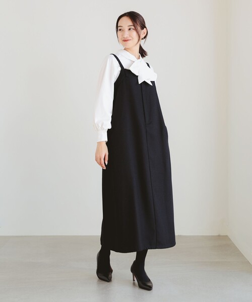 B:MING by BEAMS（ビーミングバイビームス）の「ウールライク ジャンパースカート（ジャンパースカート・レディース・ブラウン/グレー/ブラック・SMALL/MEDIUM）」の2枚目の写真