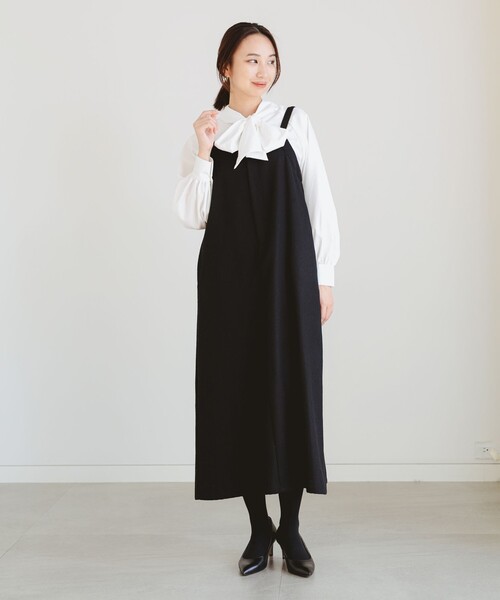 B:MING by BEAMS（ビーミングバイビームス）の「ウールライク ジャンパースカート（ジャンパースカート・レディース・ブラウン/グレー/ブラック・SMALL/MEDIUM）」の4枚目の写真
