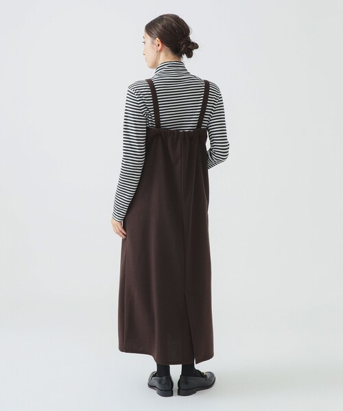 B:MING by BEAMS（ビーミングバイビームス）の「ウールライク ジャンパースカート（ジャンパースカート・レディース・ブラウン/グレー/ブラック・SMALL/MEDIUM）」の9枚目の写真