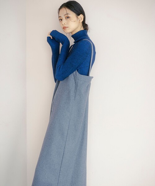 B:MING by BEAMS（ビーミングバイビームス）の「ウールライク ジャンパースカート（ジャンパースカート・レディース・ブラウン/グレー/ブラック・SMALL/MEDIUM）」の5枚目の写真