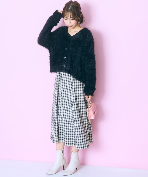 marun（マルン）の「＜大きいサイズ＞ドッキングチェックワンピース marun（ワンピース・レディース・アイボリー系/ブラック系・L/LL/3L/4L/5L）」の21枚目の写真