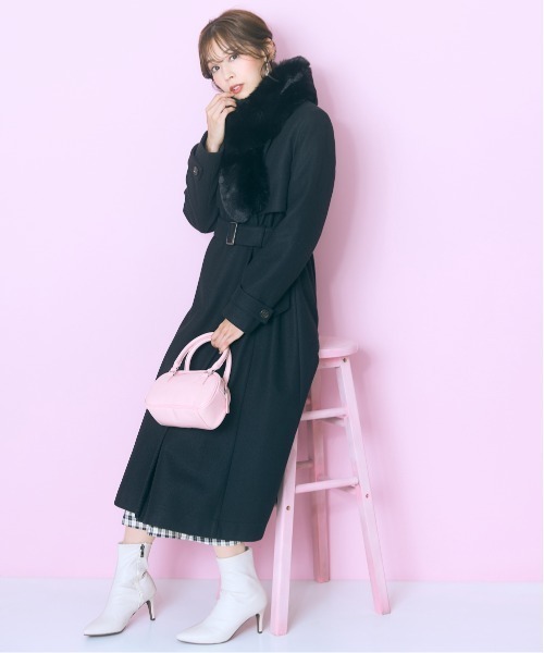 marun（マルン）の「＜大きいサイズ＞ドッキングチェックワンピース marun（ワンピース・レディース・アイボリー系/ブラック系・L/LL/3L/4L/5L）」の8枚目の写真